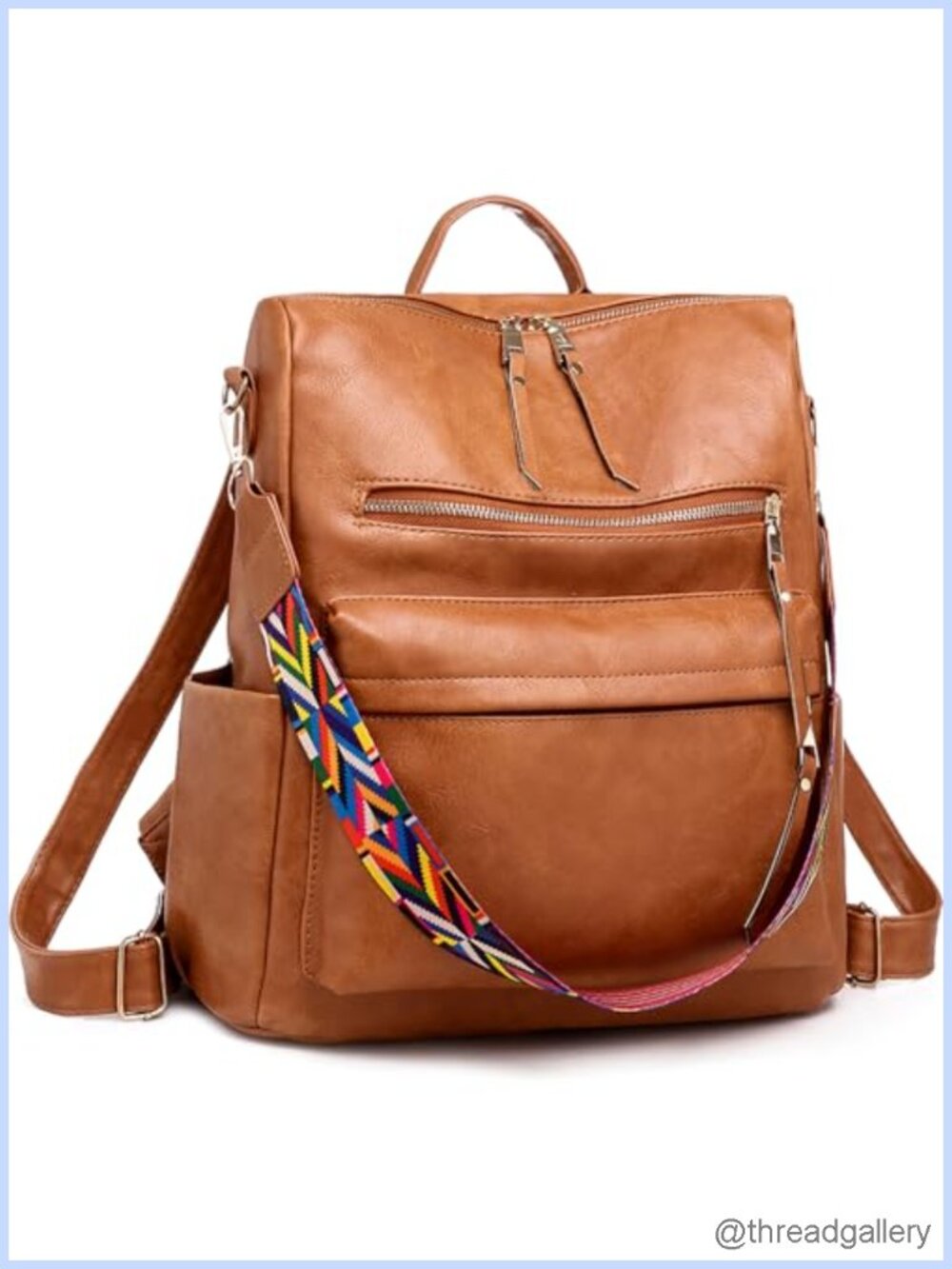 HGWSSY PU Leather Fashion Backpack Purse Women Travel Work Bag 13.8 inch